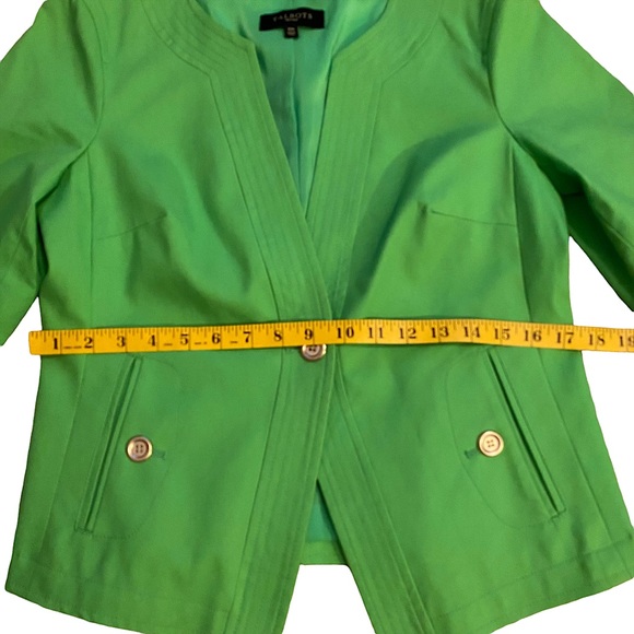 TALBOTS  | LIME GREEN SINGLE BUTTON JACKET - Picture 10 of 14